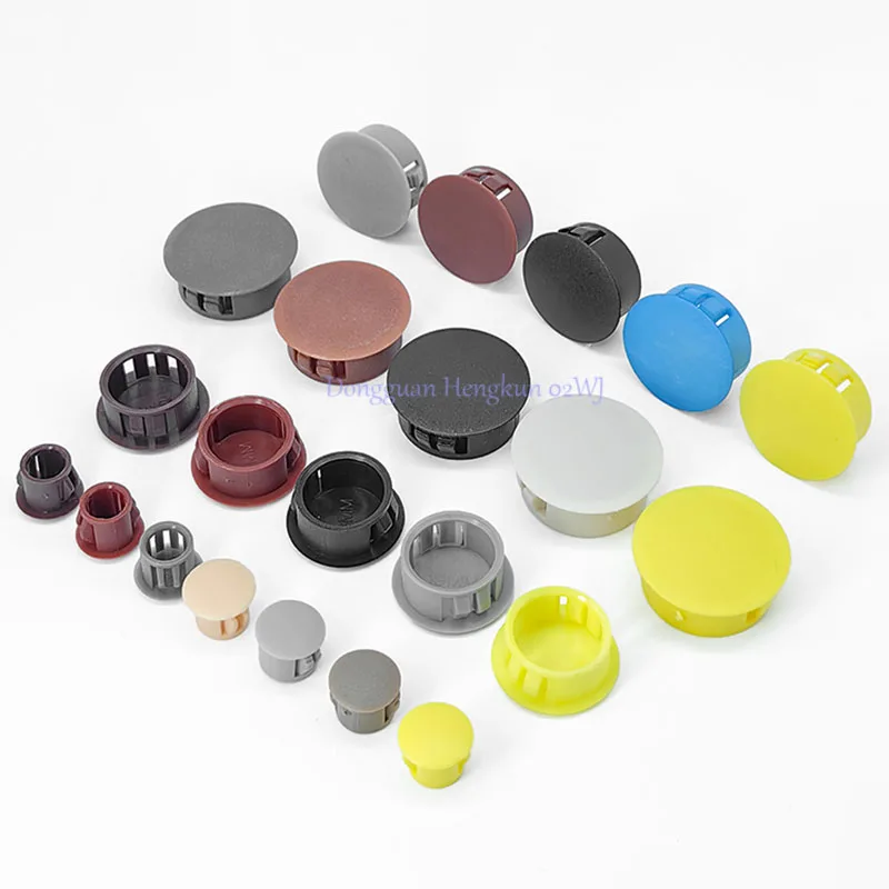 Round Plastic Cover Furniture Snap Hole Plug Panel Hole Plug Black And White Multicolor Buckle Plug Head Nylon Plastic Hole Tube