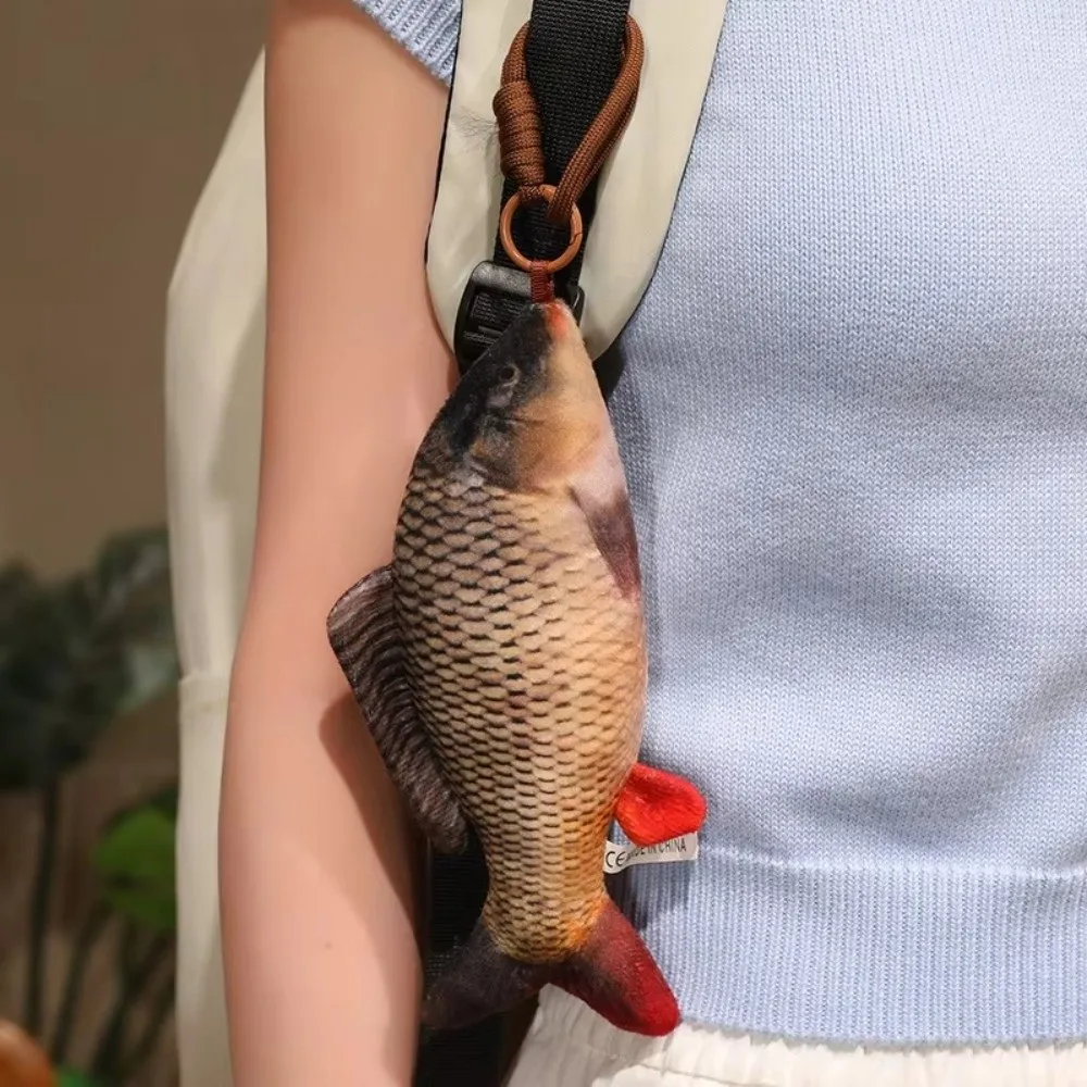 20CM Fish Plush Toys 3D Simulation Fish Plush Stuffed Fish Pendant Keychain Realisti Fish Series Bags Decor Hanging Fish Doll