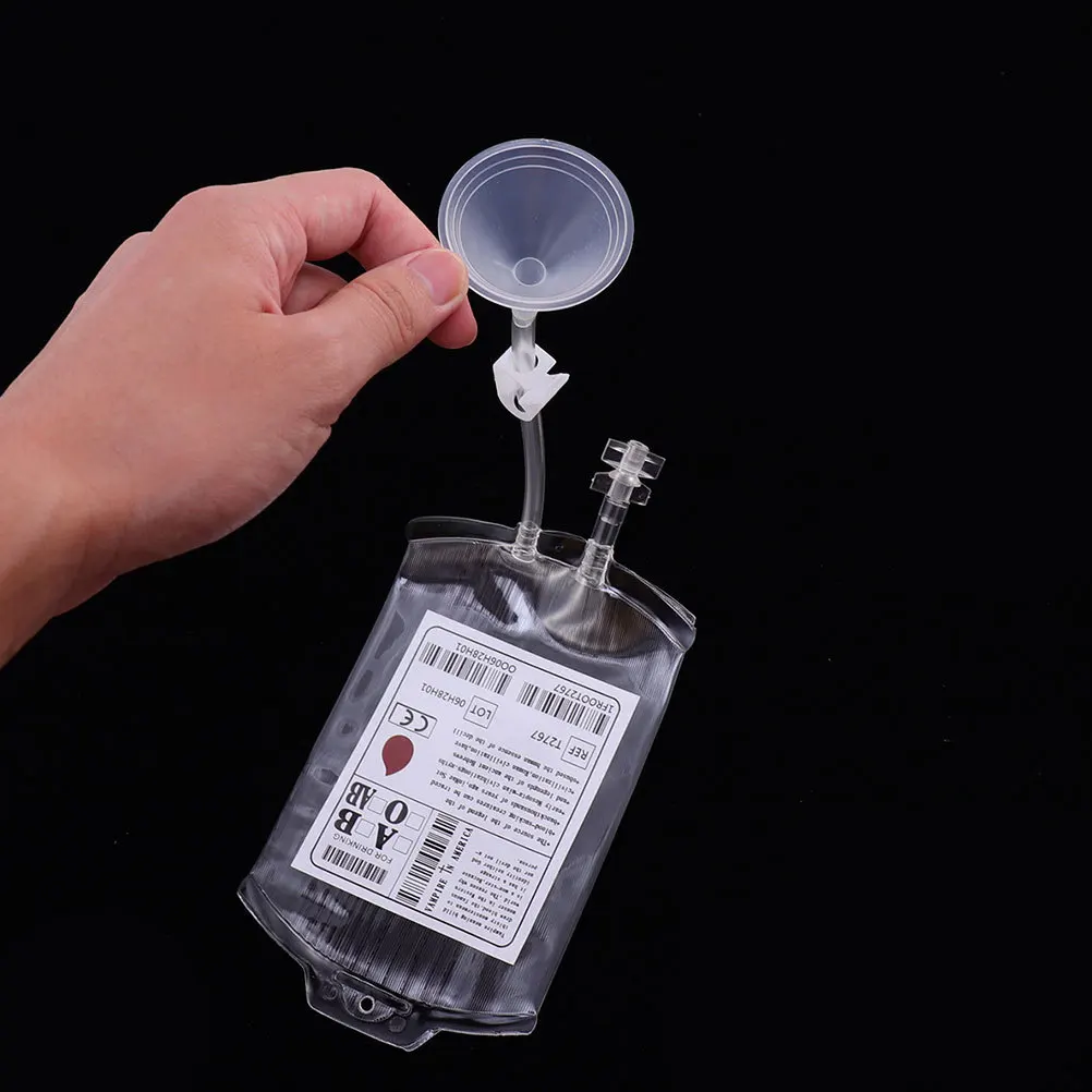 

5 шт. мешки для кровь Хэллоуин вечерние принадлежности для розыгрышей портативные контейнеры для напитков мешочек для питья крови для хранения сока фестиваль реквизит