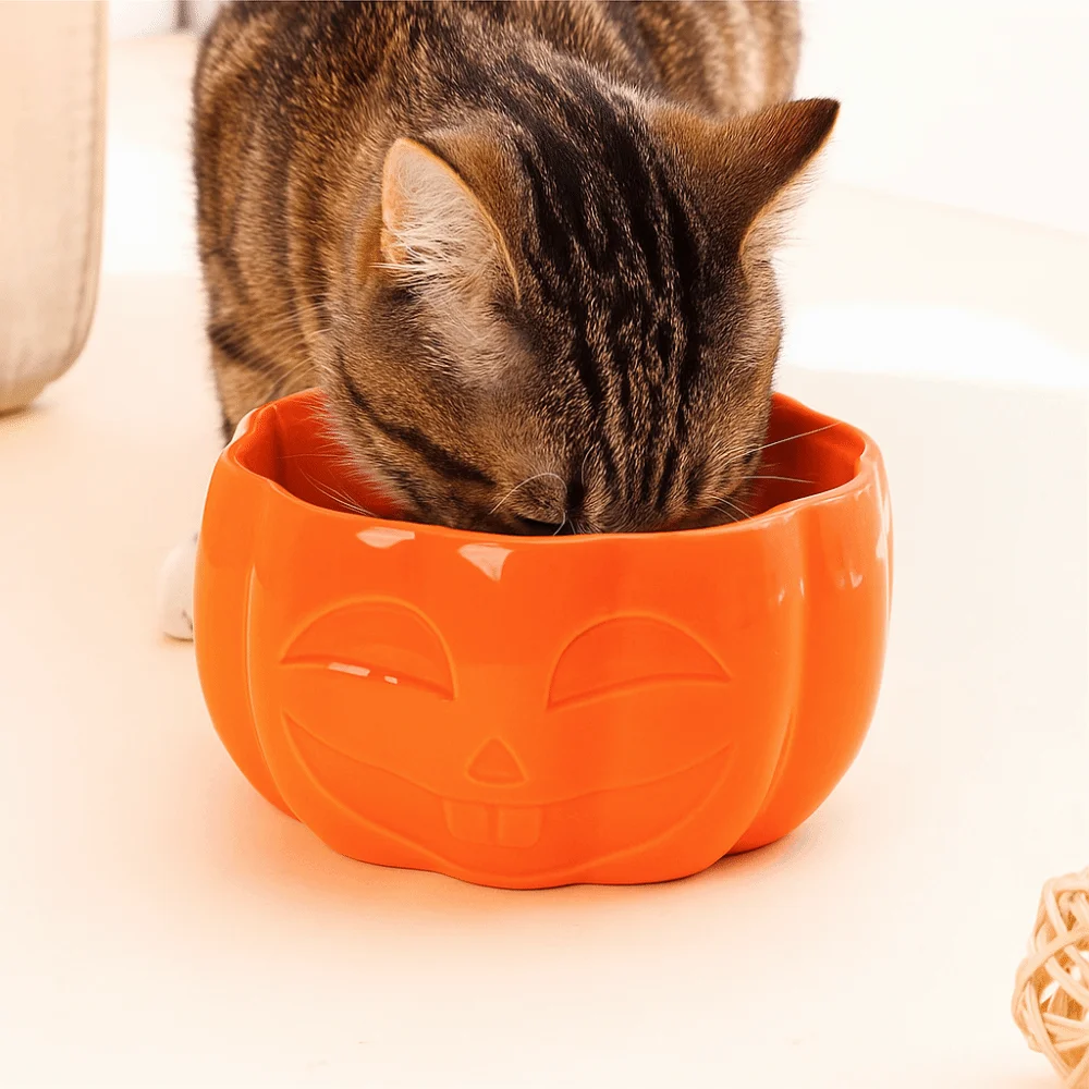 

Ceramic Fruit Shaped Cat Bowl Cartoon Cute Pet High Foot Bowl Large Capacity Non-slip Pet Drinking Feeder Water Container
