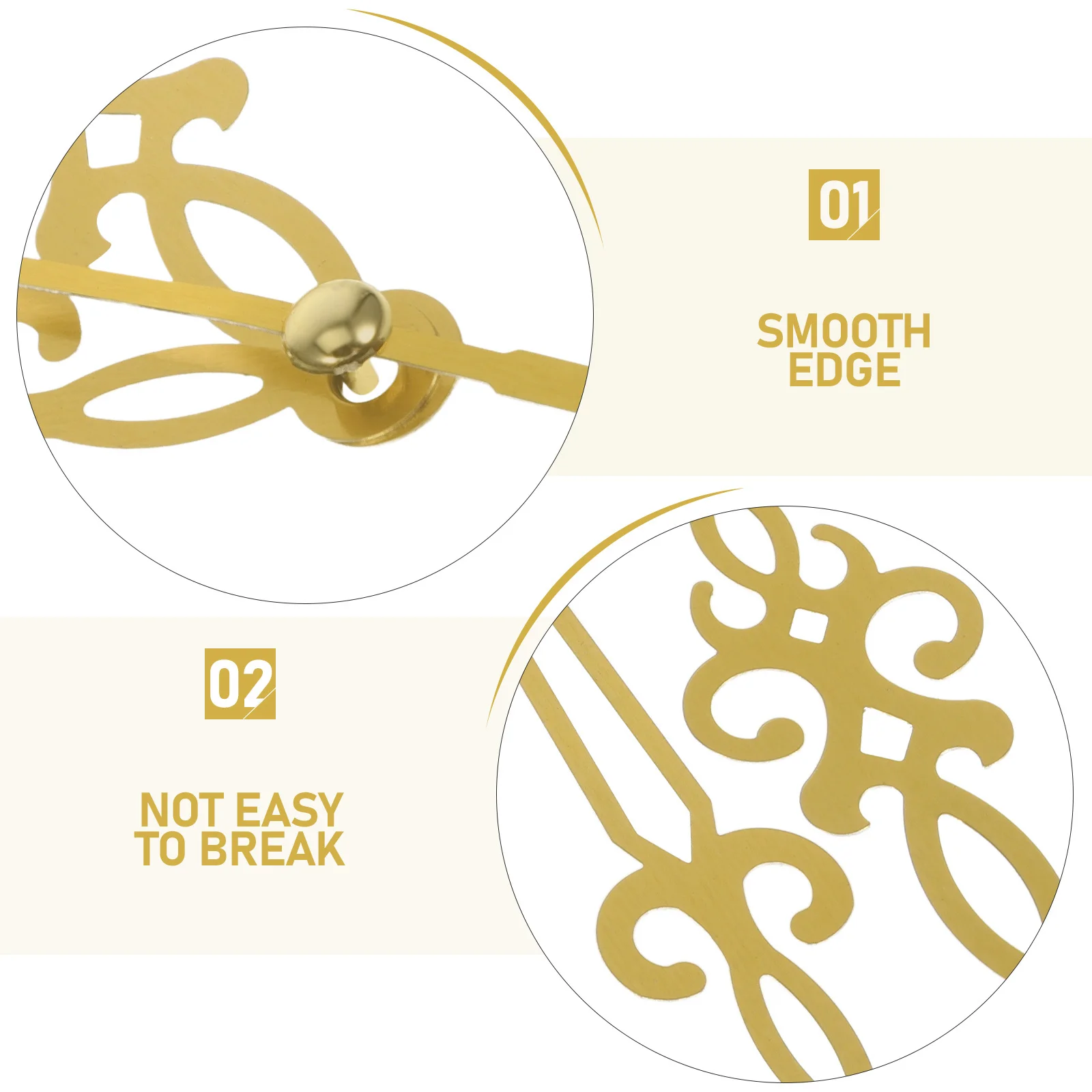 

10Sets Metal Clock Hands Modern Design for Clock Repair DIY Handicrafts Wear-Resistant Sturdy Pointer Replacement Set