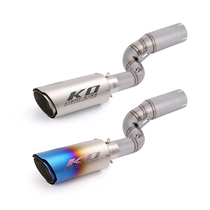 

Motorcycle Mid Exhaust Link Pipe Slip On 51mm Muffler Tip Removable DB Killer Modified For Duke 390 250 125/390 SMC R 2025 2026
