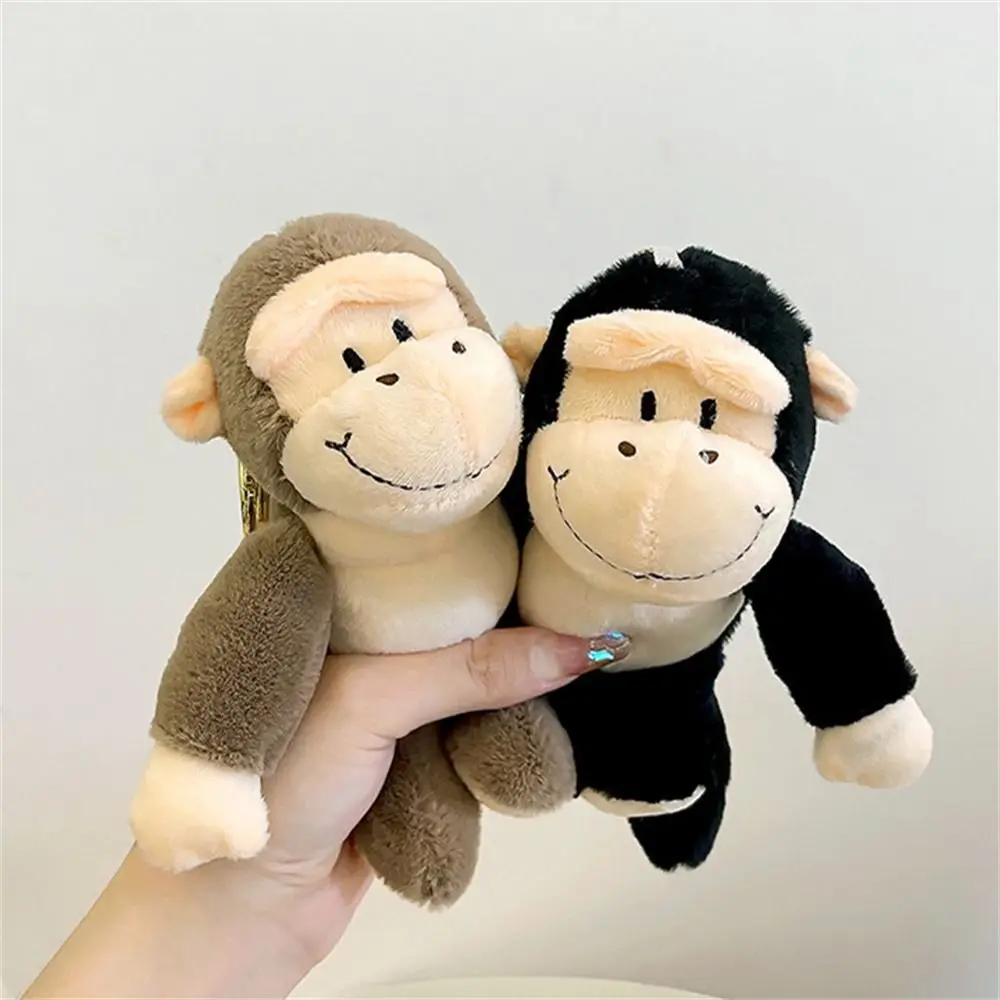Stuffed Animals Orangutan Keychain Gorilla Plush Doll Monkey Key Ring Keyholder Cartoon Orangutan Plush Toy Bag Pendant