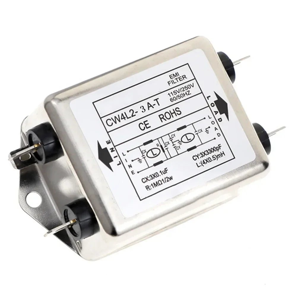 

Power Filter Single Pha.se Double Section Power Filter 3A 10/ 20A CW4L2 20A T Noise Suppressor EM.I RFI Interference Reducer