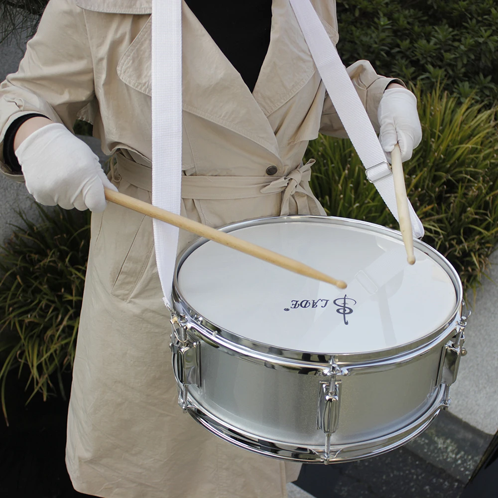 IRIN 14 Inch Snare Drum High Quality Professional Instrument Jazz Drum Set with Drum Sticks Strap Steel Wire Music Accessories