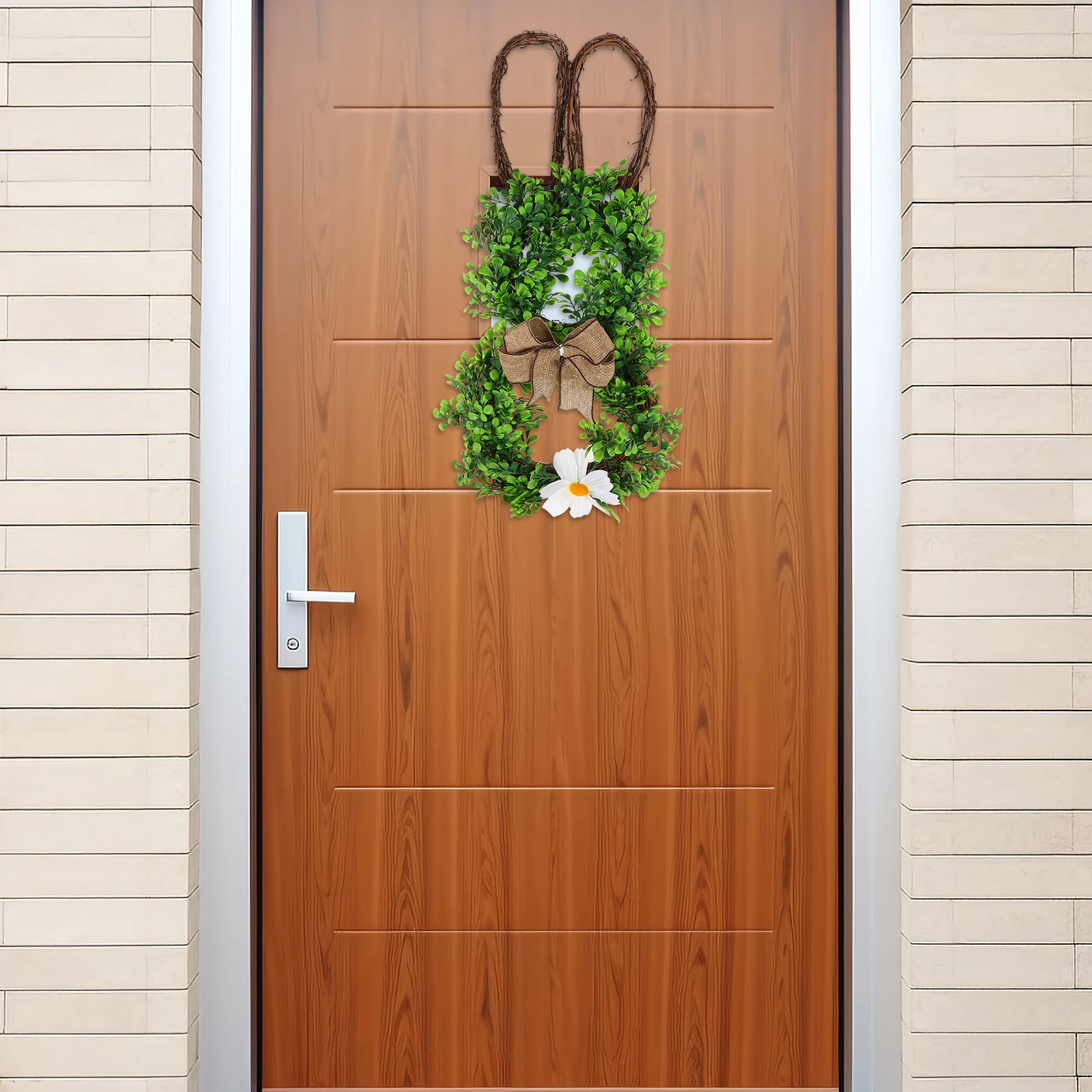 

Easter Bunny Wreath Home Decor Front Door Spring Outdoor Decoration Artificial Green Garland Party Crafts