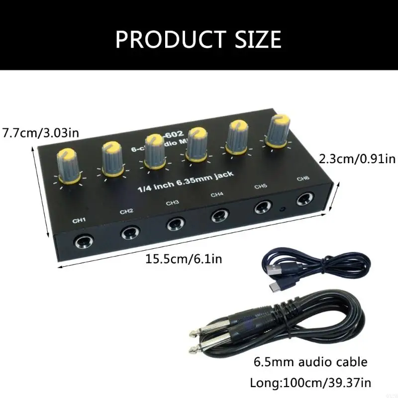 Bộ trộn âm thanh 6 kênh với công suất kép cho bộ khuếch đại hoặc thiết bị 15dbgains