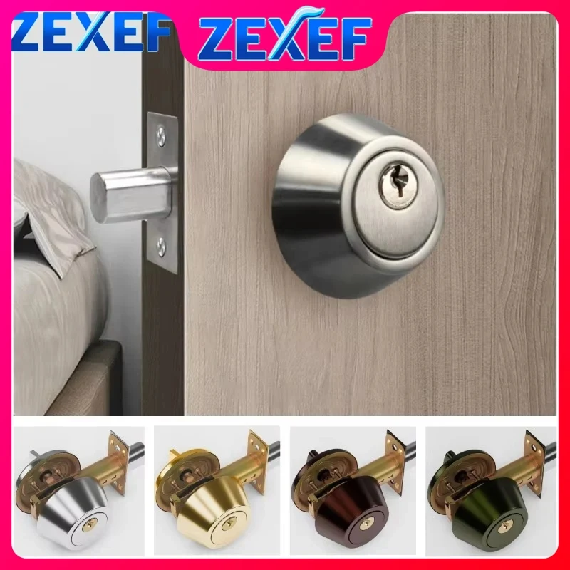 

ZEXEF 1 шт. противоугонный замок с 3 ключами для внутренней спальни, дома, стекло в рамке, противоугонный замок из нержавеющей стали