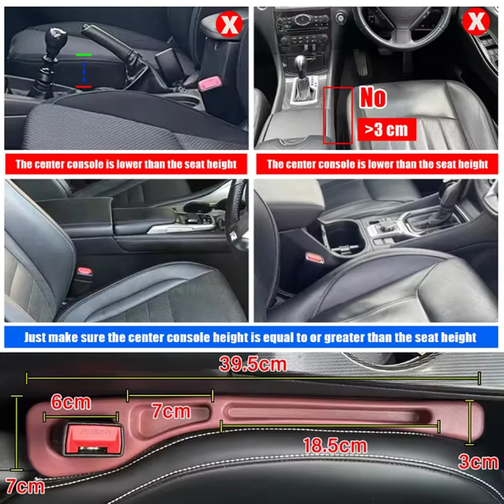 Car Seat Gap Filler Side Seam Plug Strip Leak-proof Filling Strip For All Car Model Wallet Phone Holder Car Accessories