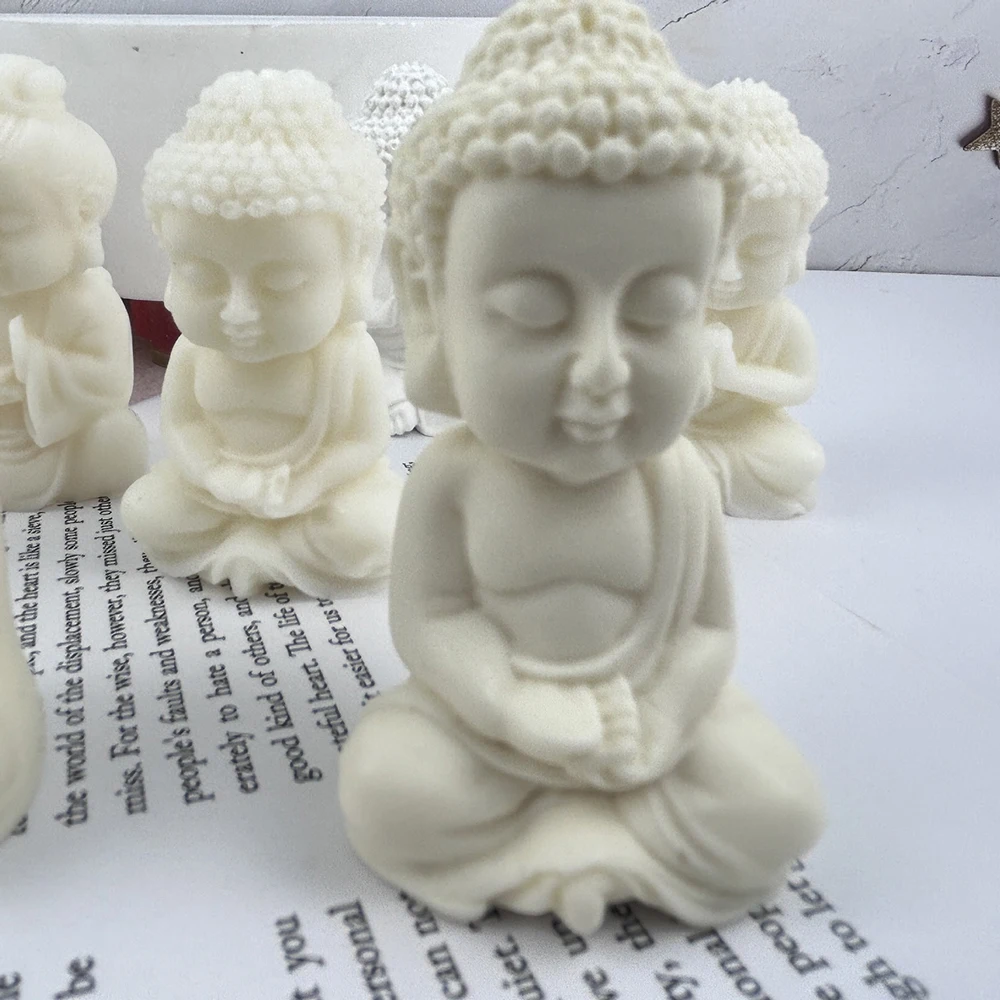 3D Maitreya Silicone Candle Mold DIY Church Buddha Making Plaster Epoxy Resin Aroma Soap Chocolate Baking Molds Home Decor