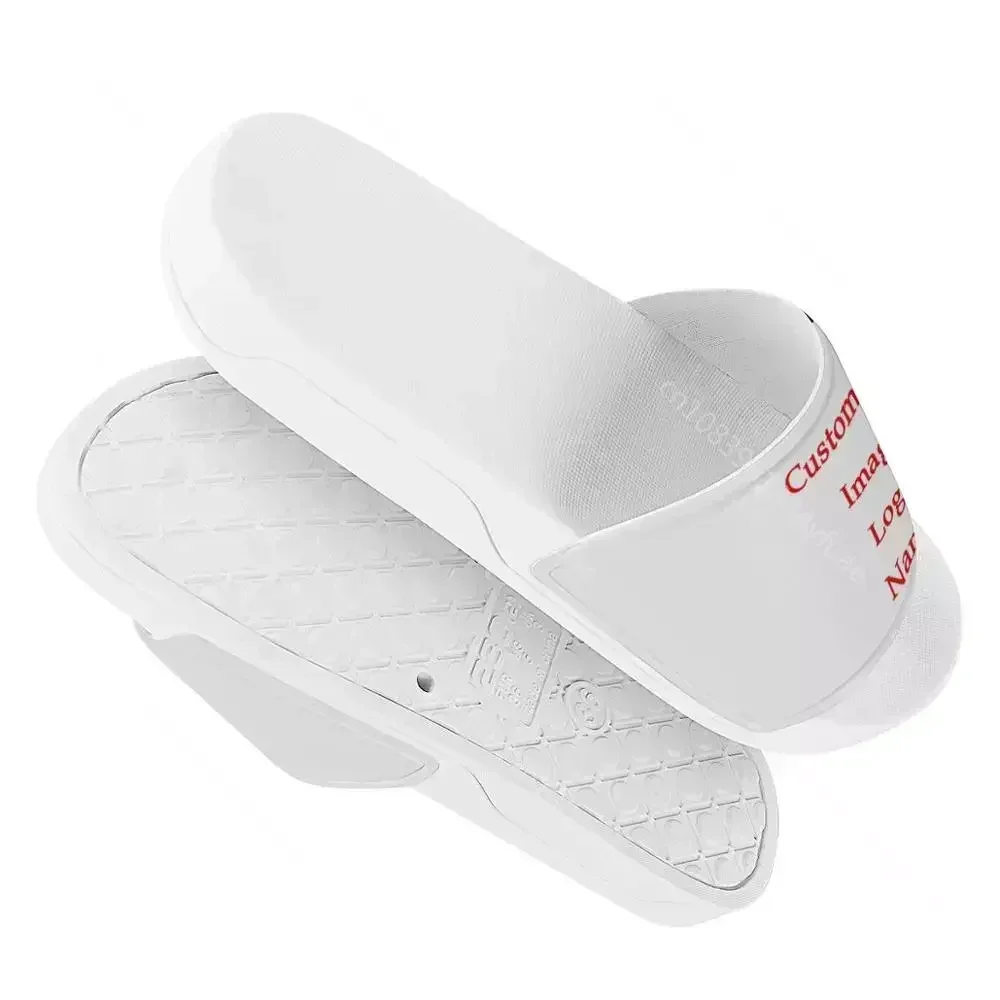 Custom Shoes High Quality PVC Men and Women Slip On Slide Sandals Sublimation Printed Custom Logo Summer Slippers for Man Woman