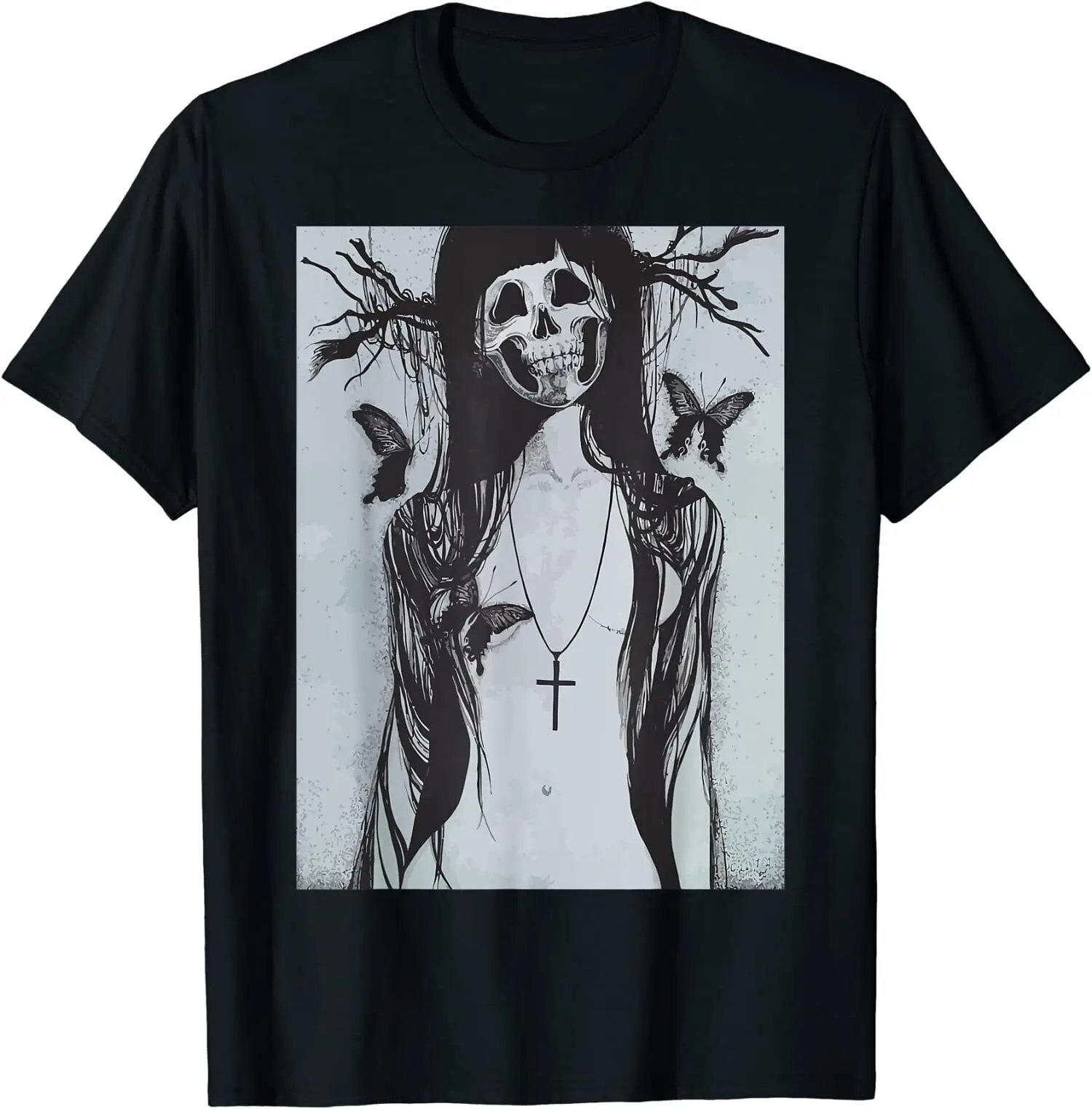 

New Limited Dark Art Grunge Goth Fairycore Gothic Aesthetic Girl Horror T-Shirt