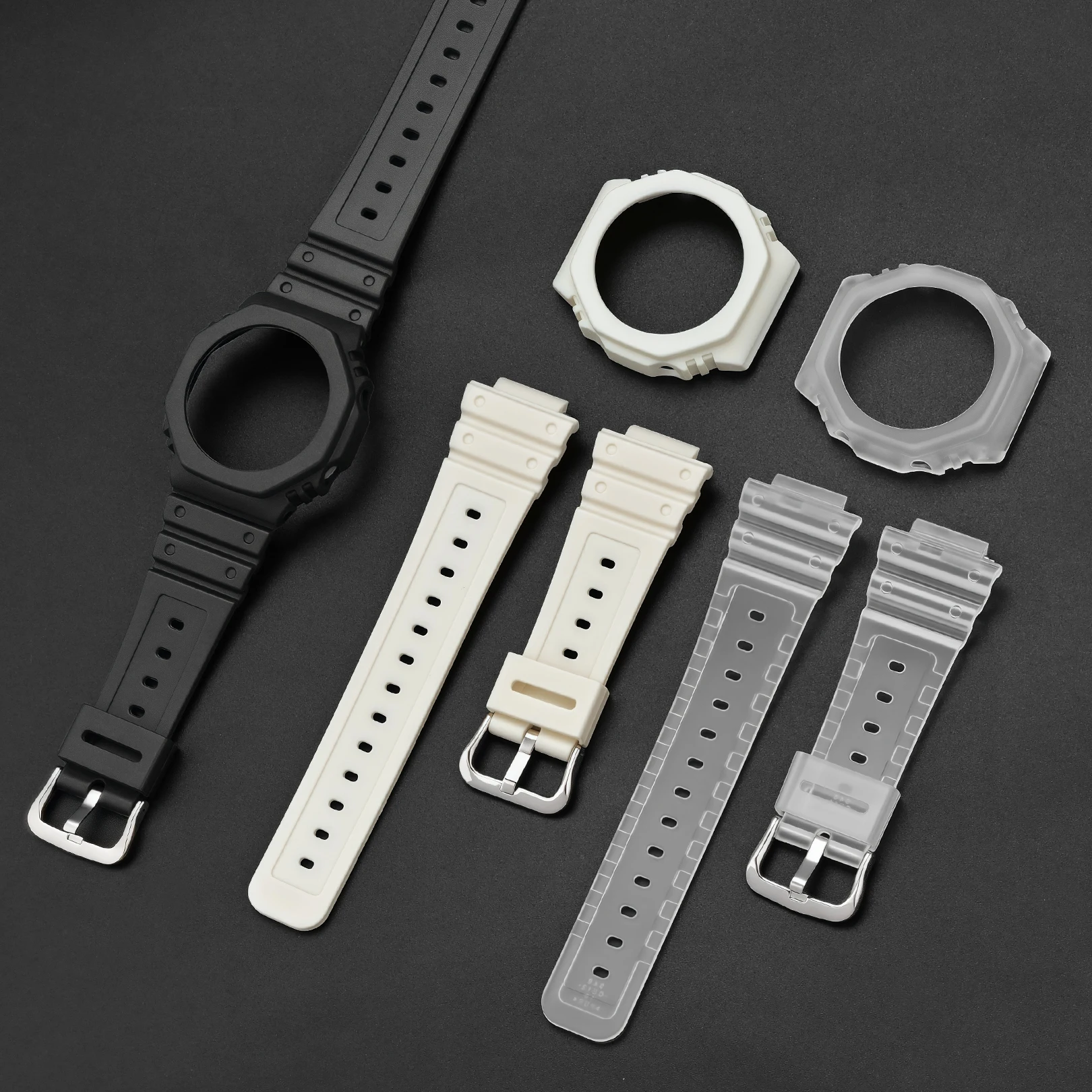 Für Casio G-Shock GA-2100-1A1/GA2110/GA-B2100 Uhrenarmband, Schutzhülle, Stoßfänger, Harzband, Gummi-Lünette, Armband – Detail 9