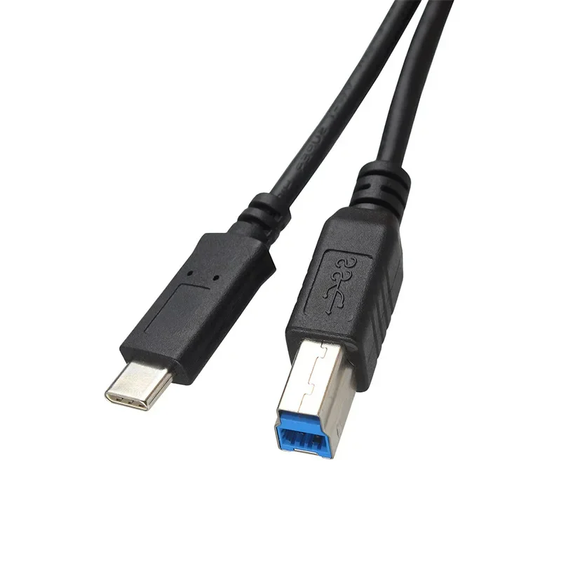 1M 2M Type-C To Type B USB 3.0 2.0 Data Cable Compatible With USB-C Laptop HP Canon Brother Epson Dell Samsung Printer Scanner