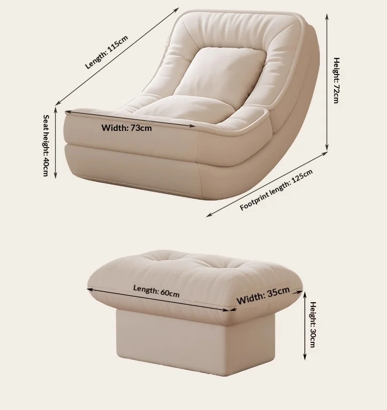 Rocking chair recliner adult sleep balcony home 2025 new flannel upholstered modern simple design single lazy sofa recliner