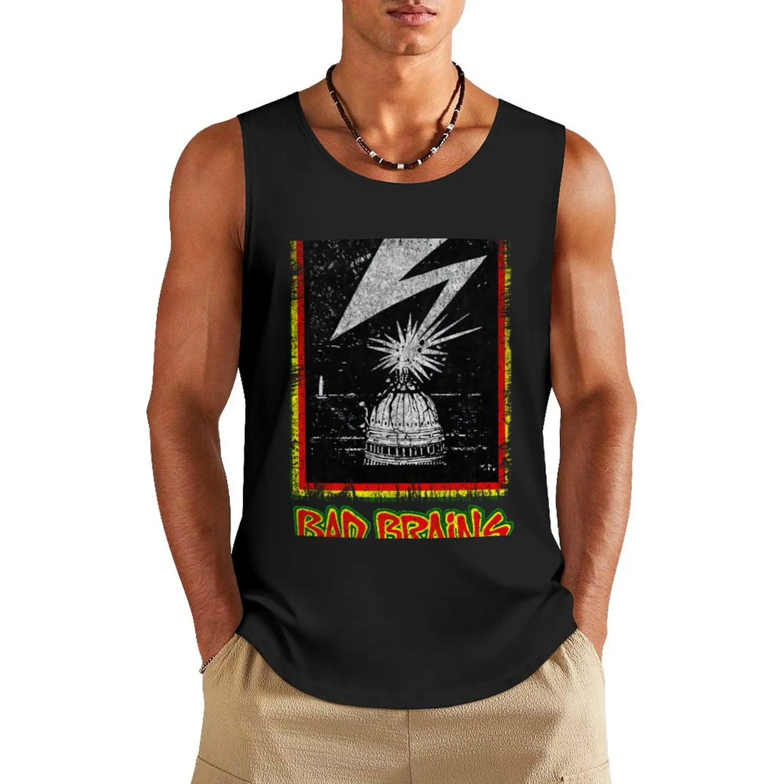 

Bad Brains Vintage Tank Top sleeveless Men's t-shirts Sportswear for men Men's summer t-shirt
