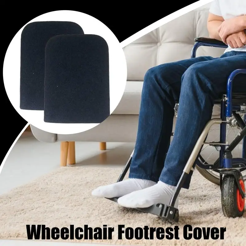 Wheelchair Footrest Pads Footplate Protector Pad Leg Rest Cushion Foot Protection Pads for Preventing Foot Being Scratched