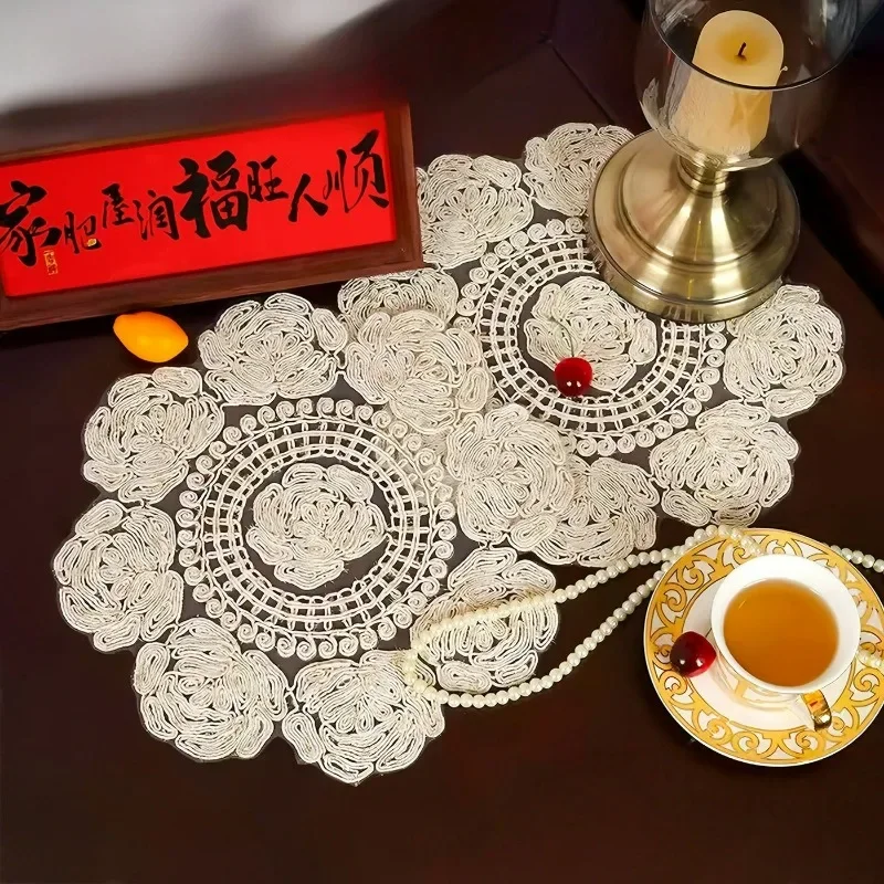 Placemat Countertop Absorbent Heat Insulation Mat Coffee Machine Teacup Vase Base Premium Fabric Placemat Small Table Mat