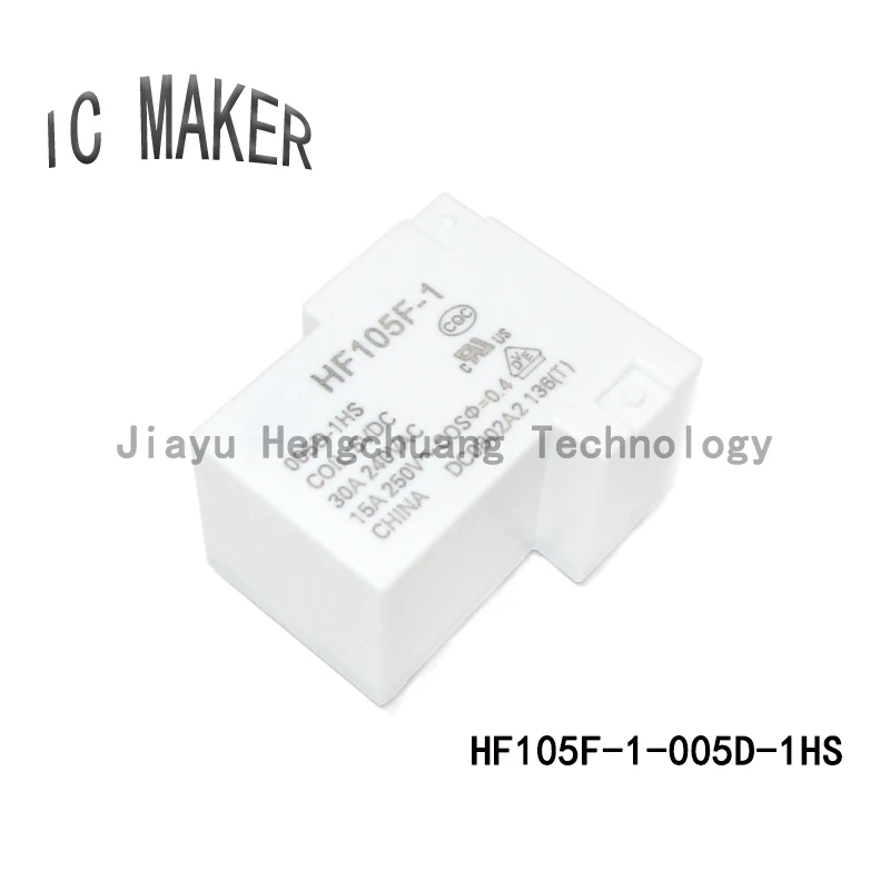 1PCS Original Power Relay HF-JQX-105F-1-005D-1HS HF105F-1-012D-1HS HF105F-1-024D-1HS 12V DC24V 4-pin 1HST 220V30A