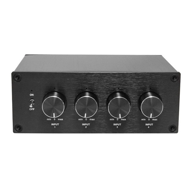 

4 in and 1 out mixer multi-channel simultaneous input hifi two-channel o four inputs and one output tuning