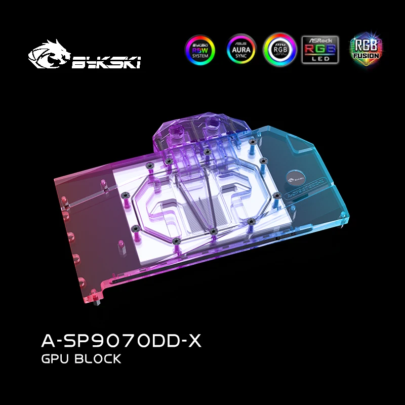Bykski GPU Block Use for SAPPHIRE RX9070XT NITRO+ GAMING OC Video Card Water Cooling / Full Cover / Copper Radiator A-SP9070DD-X