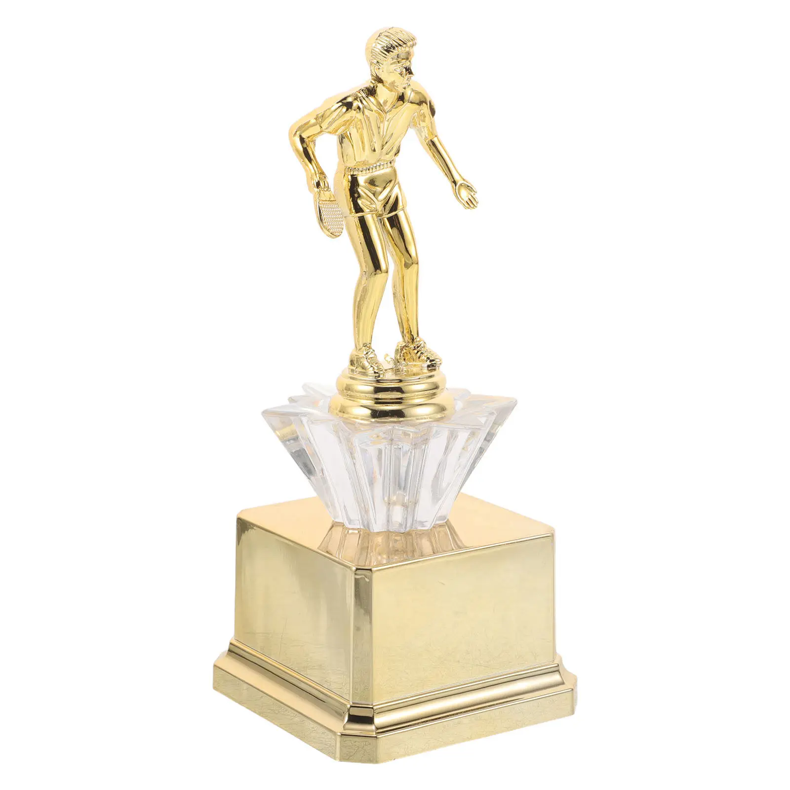 

Золотой пластиковый кубок-трофей для награждения победителей в настольном теннисе - Премиальный малый спортивный приз для мероприятий в помещении и на открытом воздухе, а также сувенир