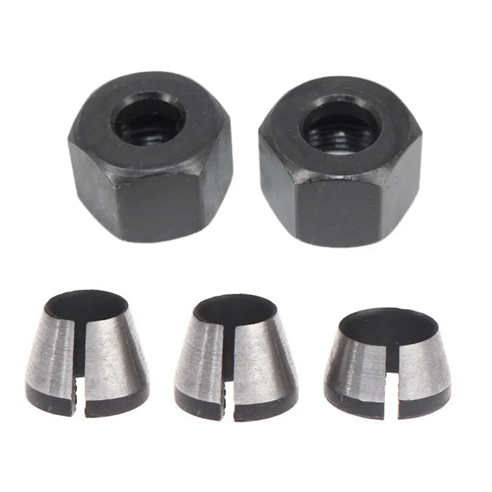 Heat Treated, High Strength and Hardness, Perfect for Woodworking, Trimming Machine 6mm6 35mm8mm Collet Chuck Adapter With Nut