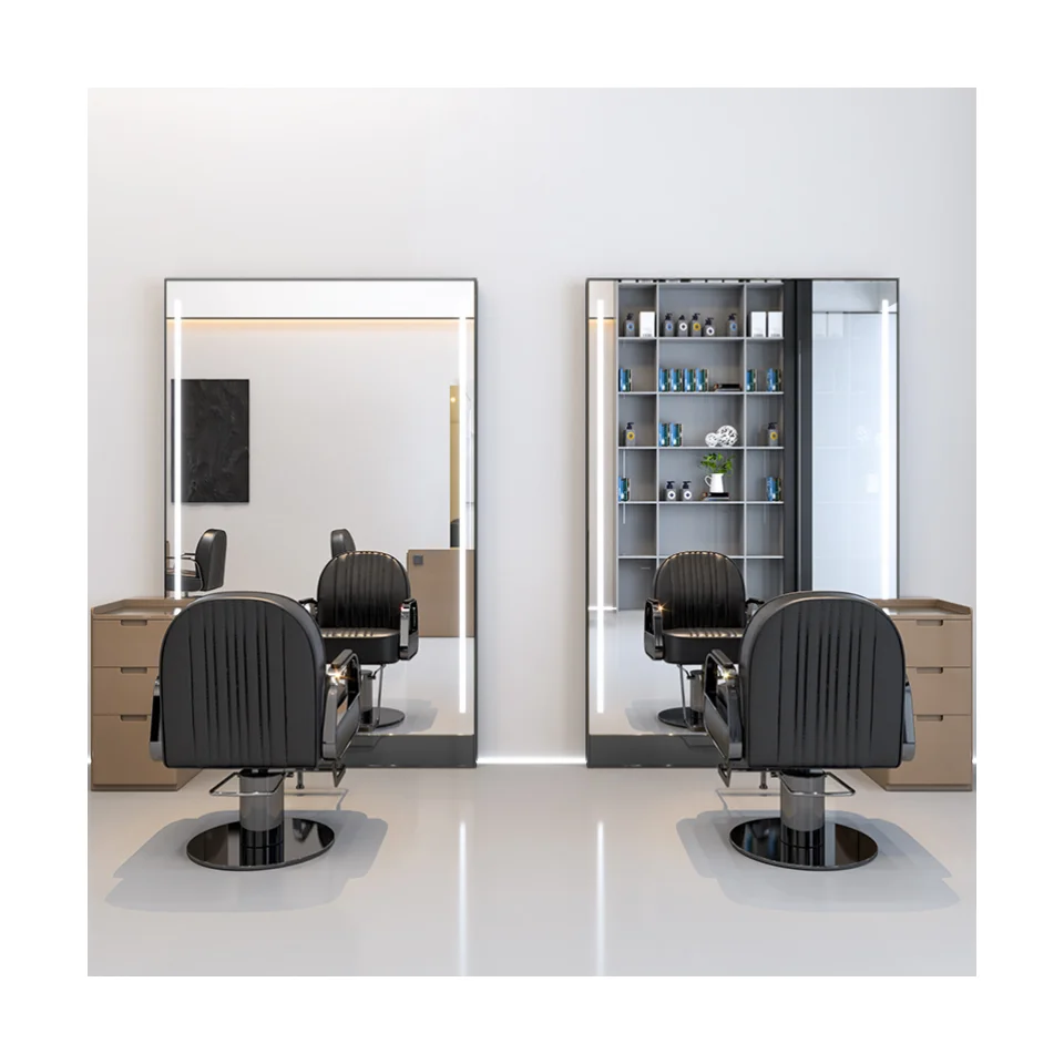 Luxury hair salon mirrors mirror with lights korean to hair salon High quality makeup mirror for barbershop