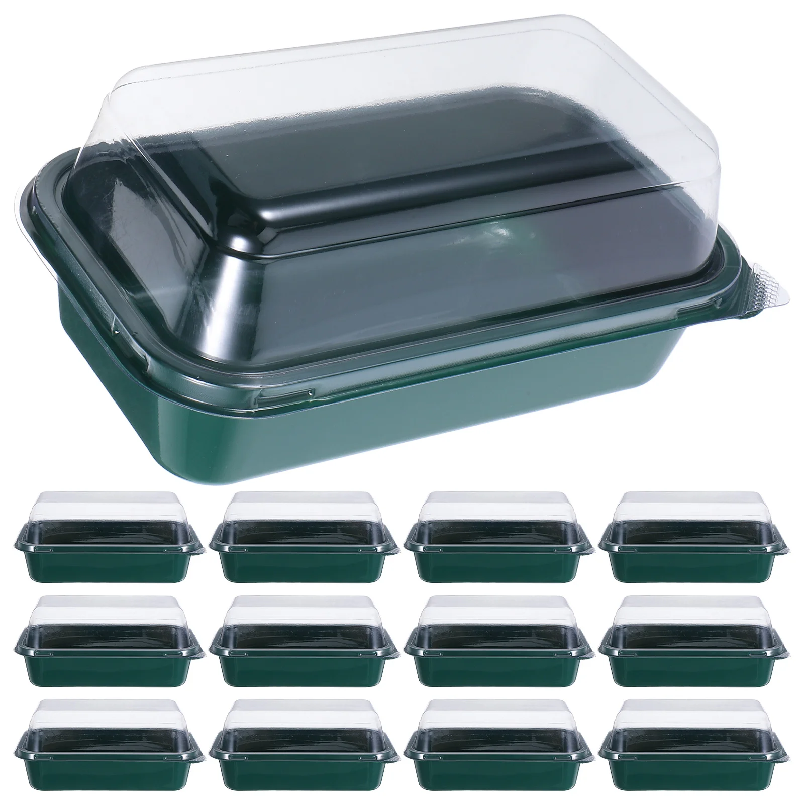 

50Pcs Clear Cake Containers Lids Transparent Pastry Boxes Cookie Storage Bakery Packaging Simple Design Fresh Cupcake Containers