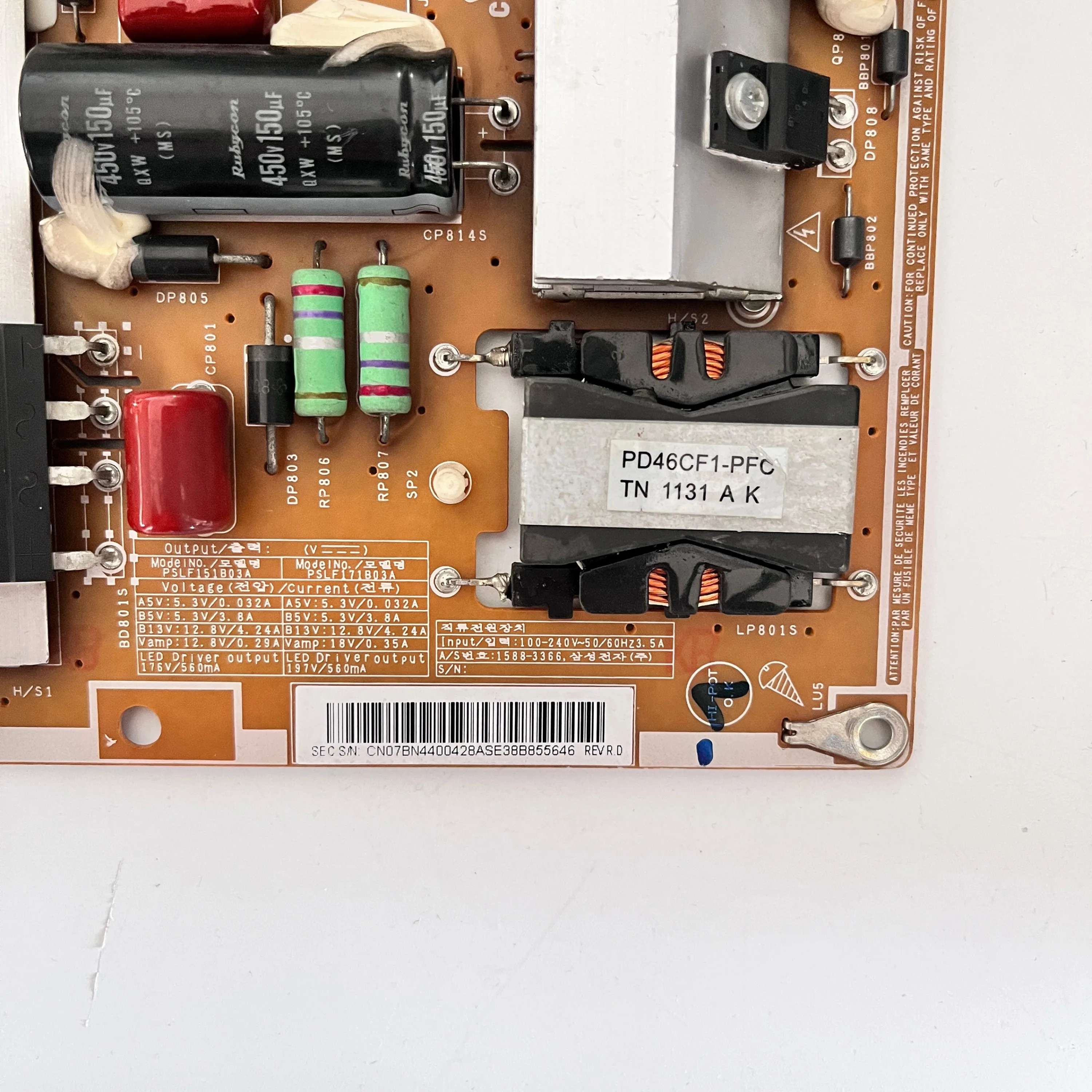 Echte Originele Tv Voeding Board Pd55b2 _ Bsm BN44-00428A = BN44-00428B Geschikt Voor Lcd Tv Model Un55d7000lfxza Tv Onderdelen