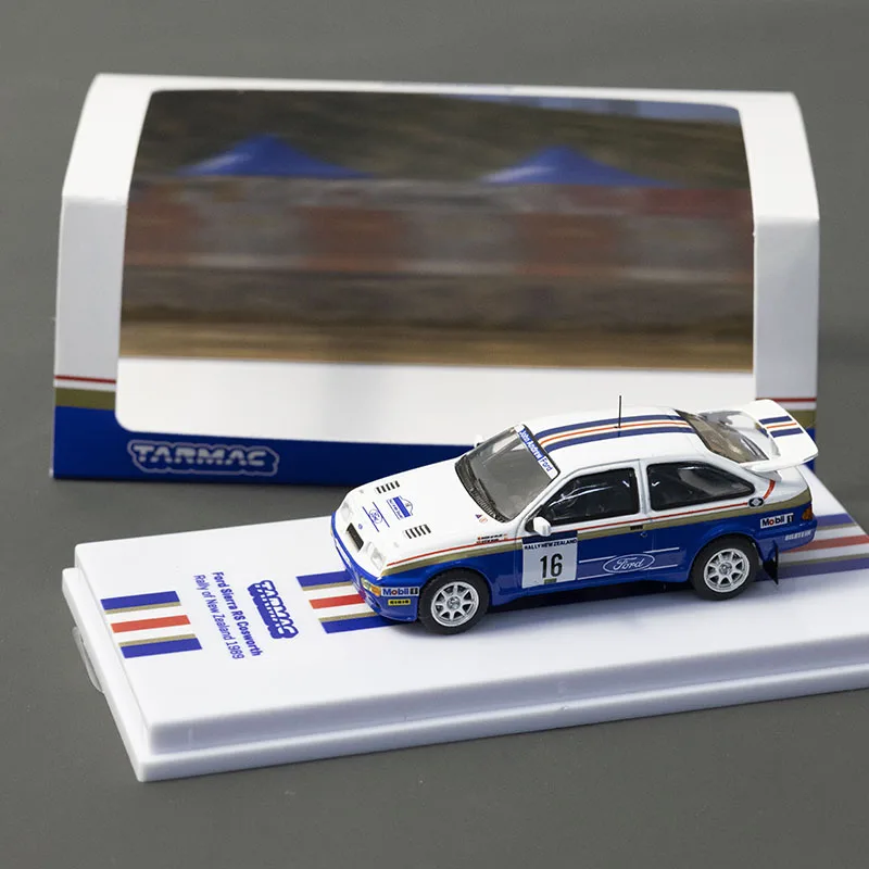 

Литой под давлением Tarmac Works, масштаб 1:64, раллийная модель автомобиля из сплава Ford Sierra RS 16, Коллекционная игрушка, подарок, сувенир, украшение для дисплея