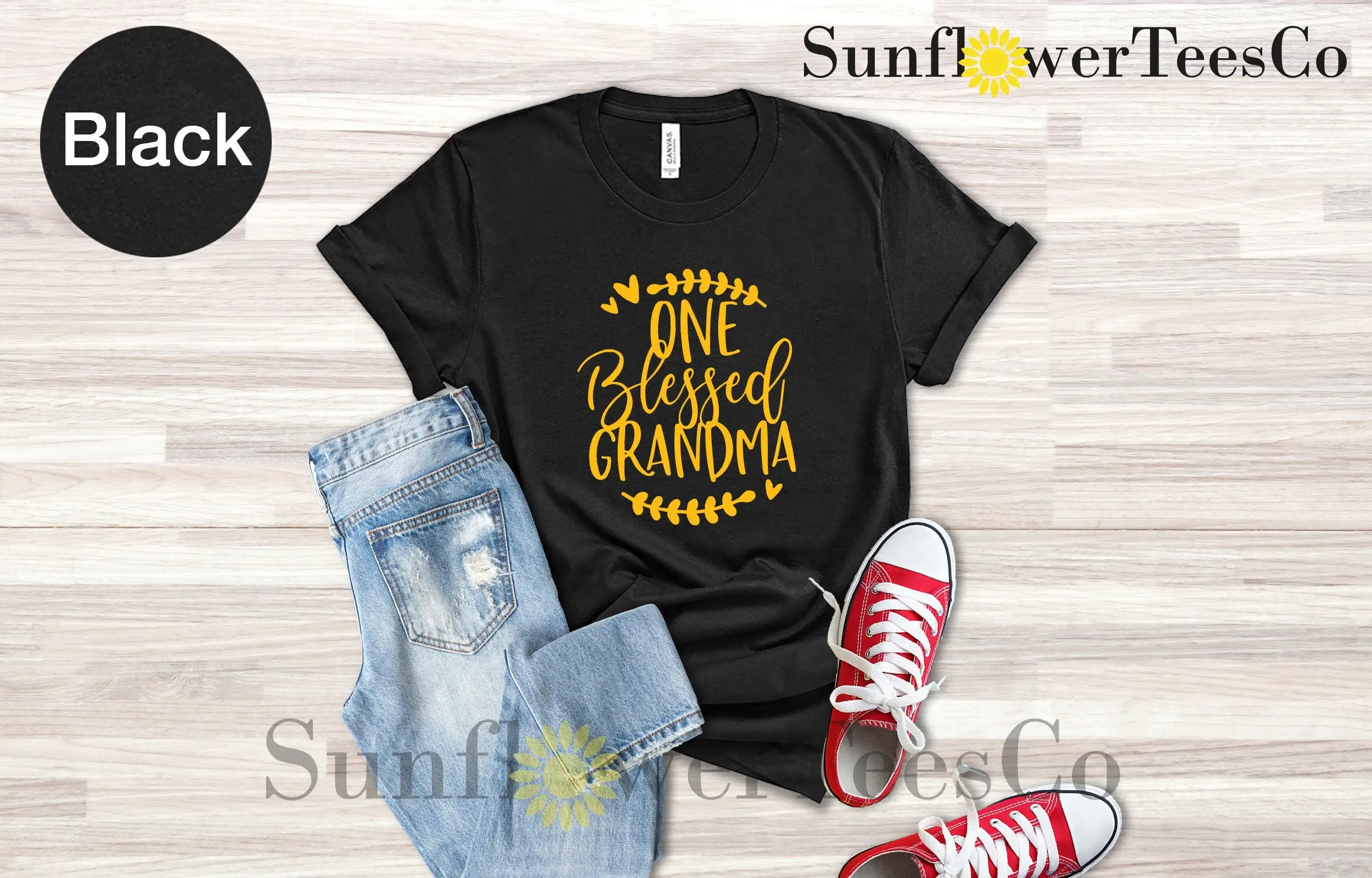 

Blessed Grandma T Shirt Cute Gigi Mothers Day Ideas Grandmother Apparels Baby Shower s Pregnancy Announcement Outfits
