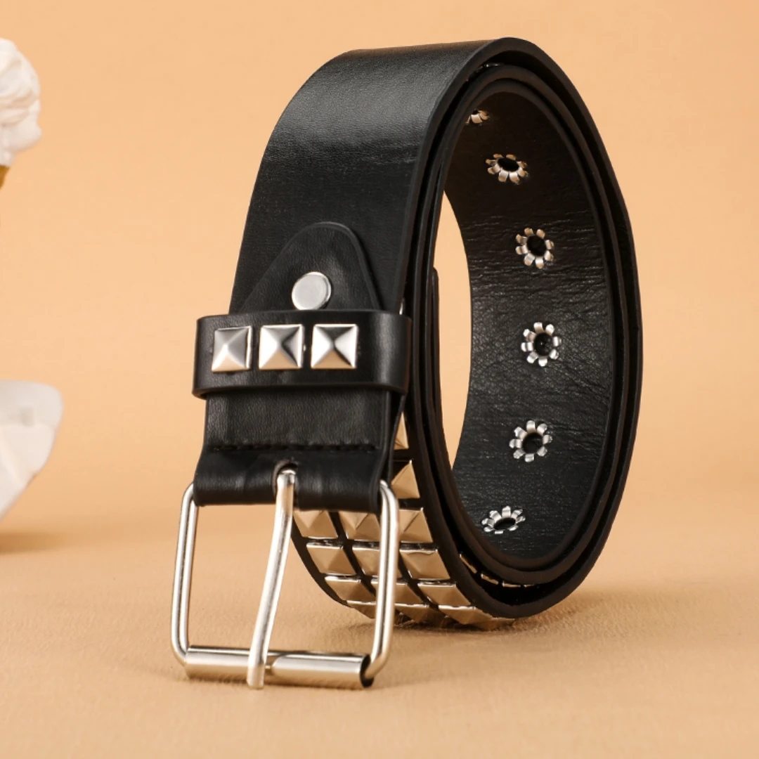 Trend Rivet Belt Heavy Metal Belt Men Women Punk Nightclub  display picture 1