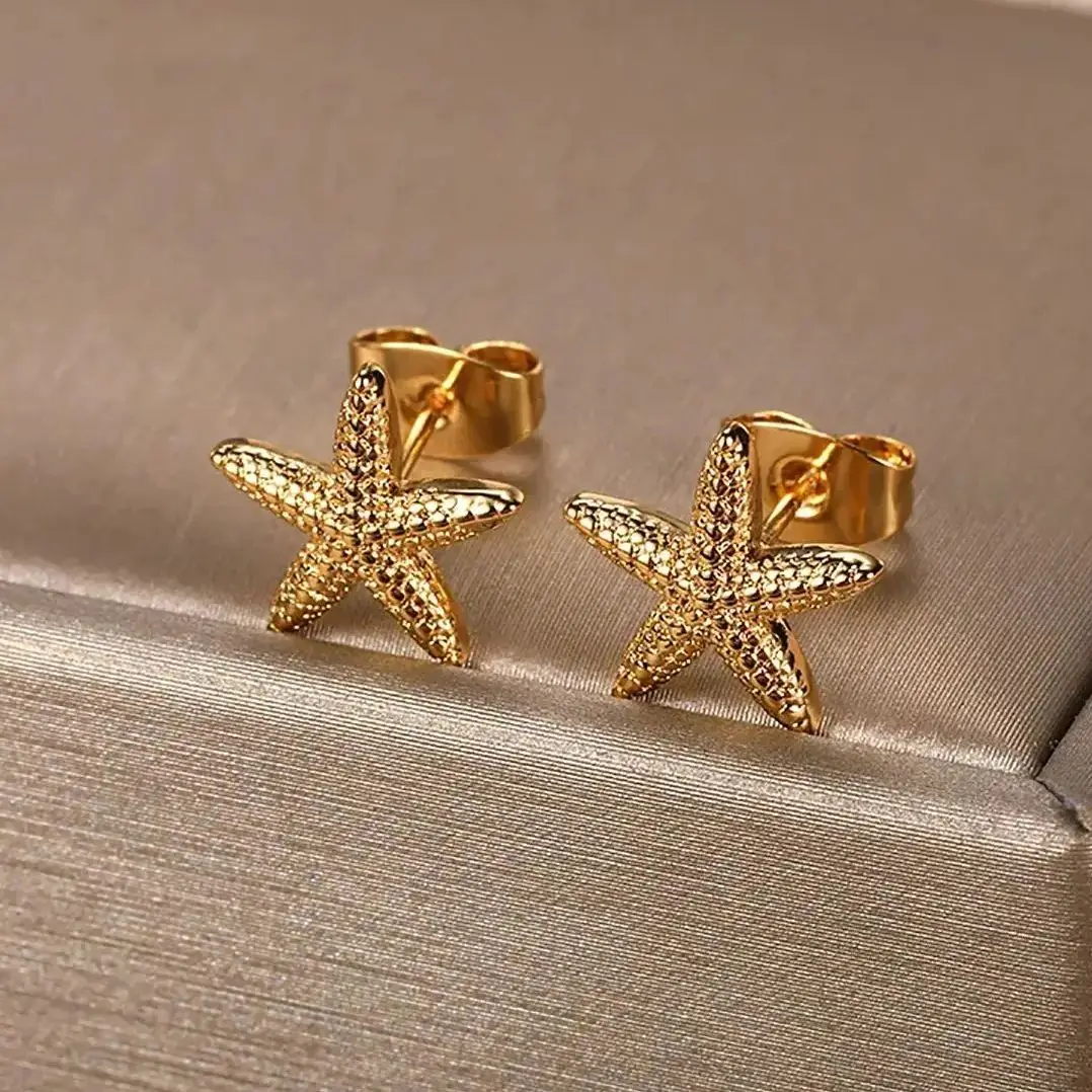 Party Shell Women Simple Steel Stud Vintage Gift Earrings