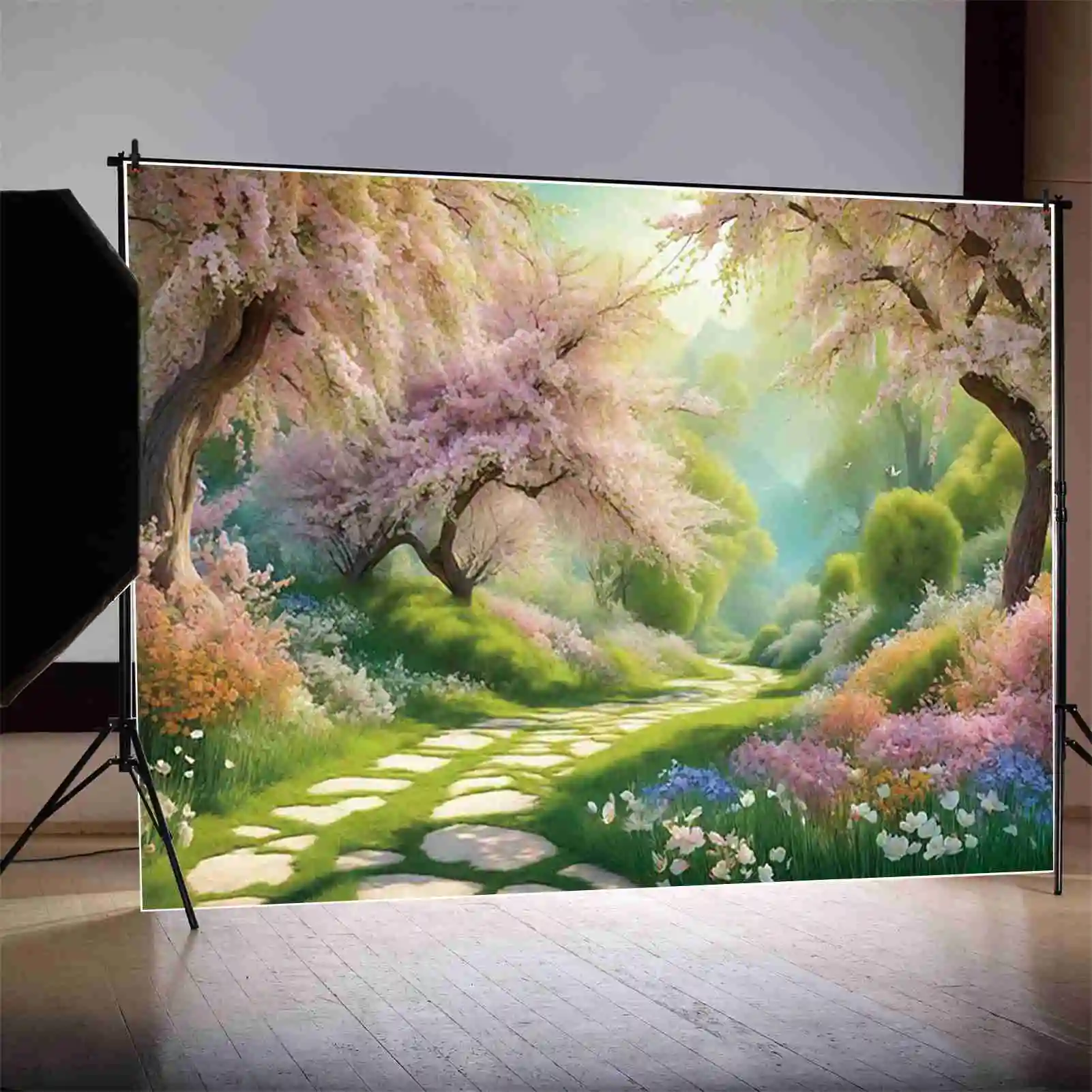 MOON.QG Christmas 2025 Photography Background Xmas Tree Window New Year Photozone Backdrop Children Studio Photocall Accessories