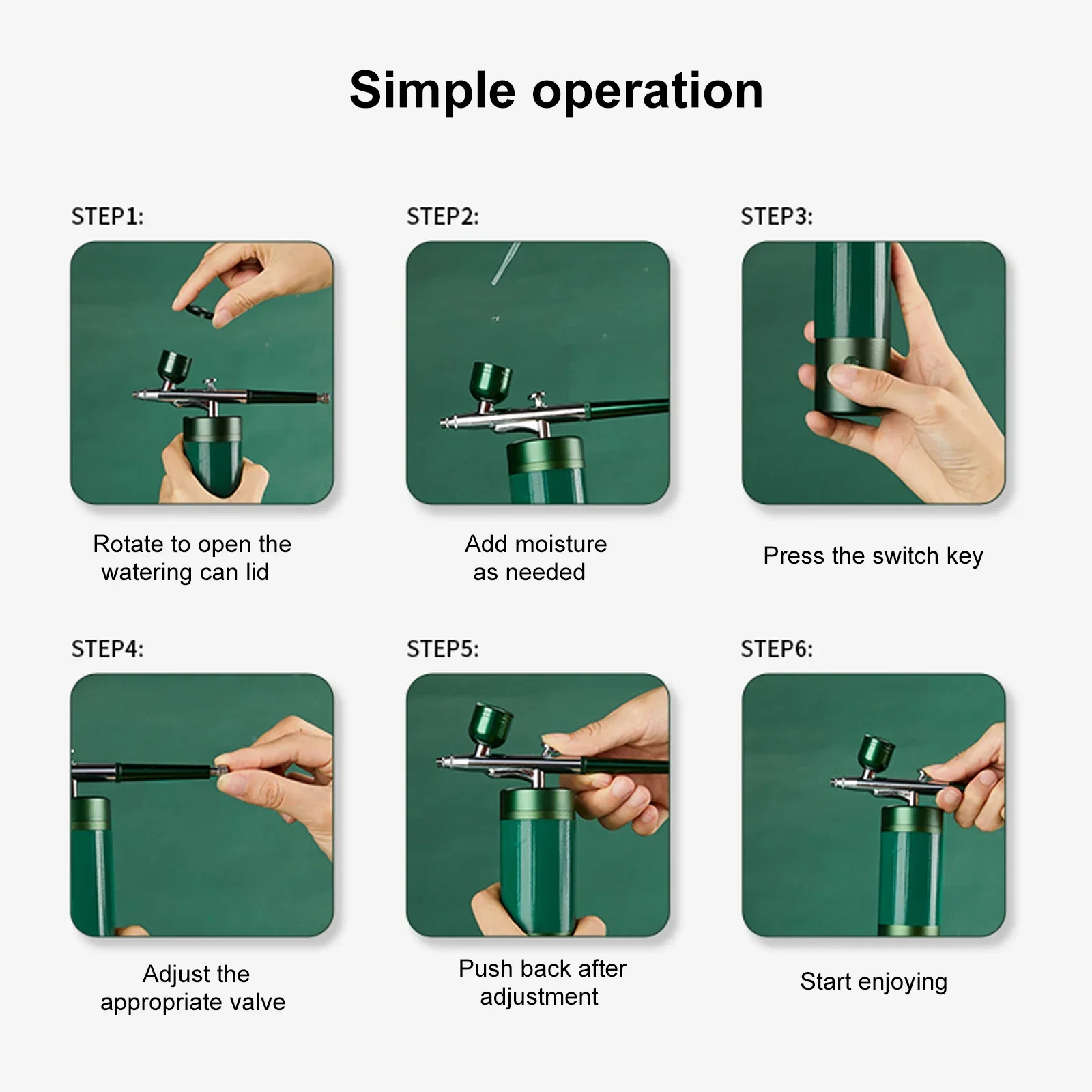 Professional Mini Wireless Airbrush Compressor Set High Capacity Gun For Barber Nail Model Car Facial