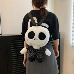 Jackskellington Plush Children's Backpack The Nightmare Before Christmas Cartoon Figure Doll Bag Halloween Kid Candy Backpack