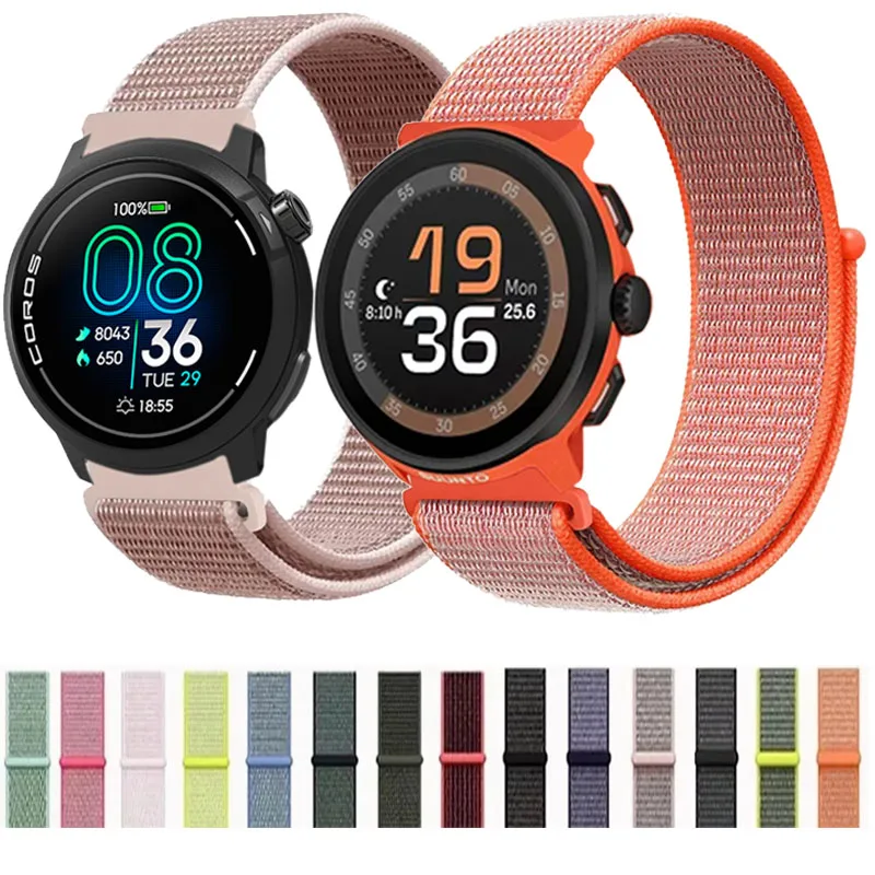20/22 mm Nylonarmband für COROS APEX2-4 42 mm/PACE Pro/3/2 CMF Watch 3 Pro Atmungsaktives Band für Suunto Vertical 2/Race 2-S/Ocean/Run
