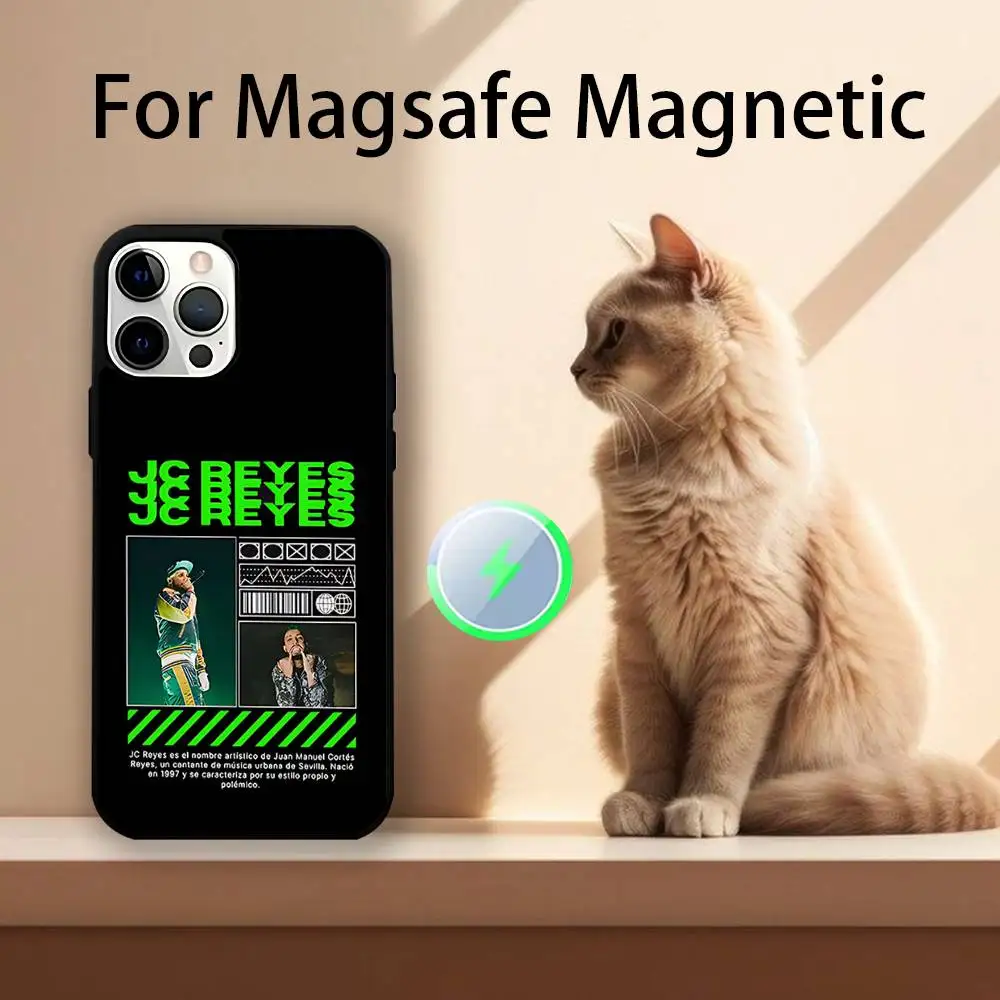 Funda SINGER Jc Reyes Tour 2025 para iPhone 17,16,15,14,13,12,11,Pro,Max,Plus,Mini,SE4,E carga inalámbrica Magsafe magnética