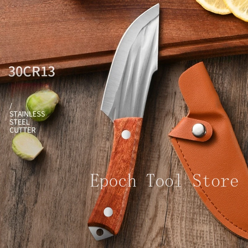 

Kitchen Knife Boning-Knife Cooking Chef Knives Handmade Forged-Knife Meat Cleaver Stainless Steel Butcher-Knife With Sheath