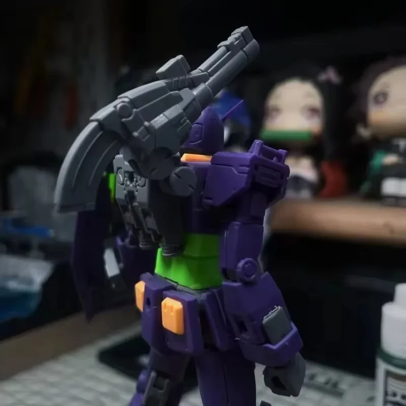 ガンソ元祖エヴァカラーアクションフィギュアダブルキャノン6フェイスマスクメカ組み立てモデルキットデスクトップ装飾男の子のおもちゃギフト