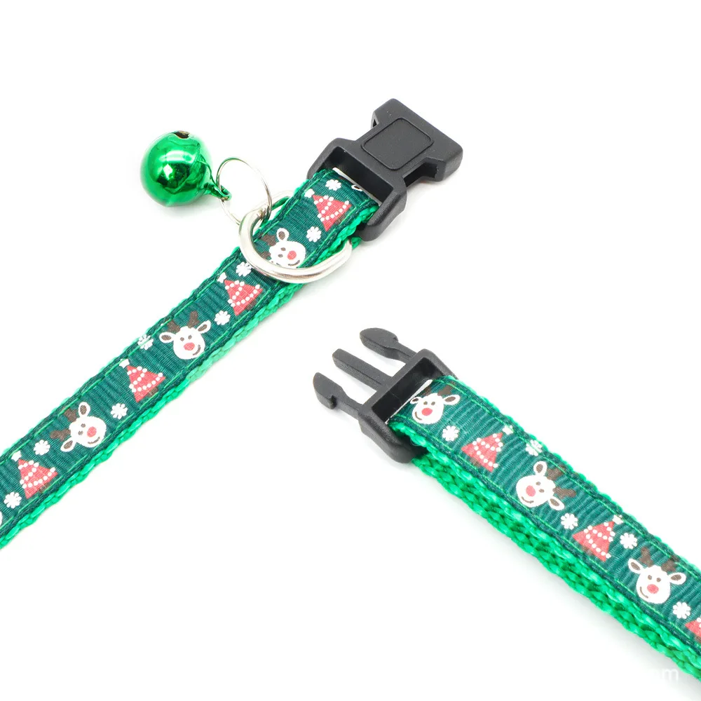 Christmas Safety Buckle Dog Collar Snowflake Tree Christmas Pet Collar Adjustable Collars Cat Collar Pet Accessories Wholesale