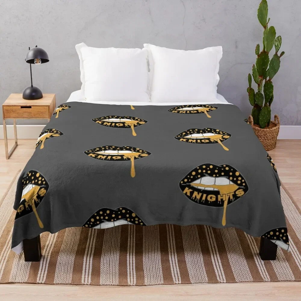 

UCF Knights Lips Throw Blanket Bed linens Plaid on the sofa Blankets