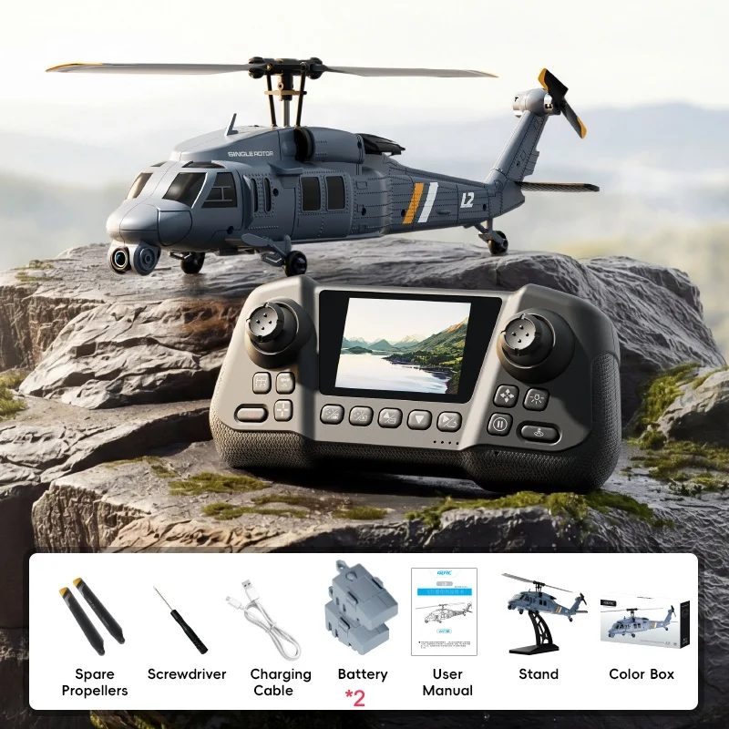 8K Flybarless Optischer Fluss Hover LCD-Bildschirm WIFI FPV RC Helikopter 2.4G 6-Achsen-Gyroskop Geschwindigkeitsregelung Ferngesteuerter Helikopter