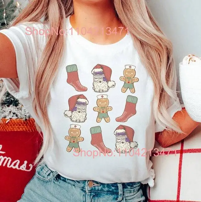 Nurse Christmas T Shirt Gingerbread Man Xmas Rn Lpn Tech Aid Winter sani cloth Crewneck Sweater For Icu peds picu