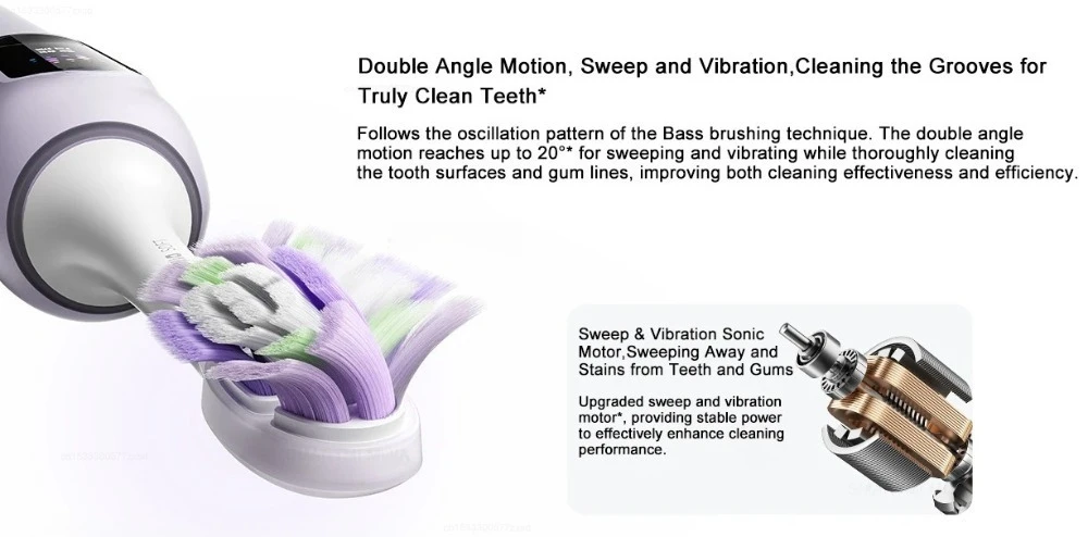 Xiaomi Oscillation Electric Toothbrush Pro,Smart 4 Modes,IPX8 Waterproof Sonic Vibration Toothbrushes,180-day Battery Life