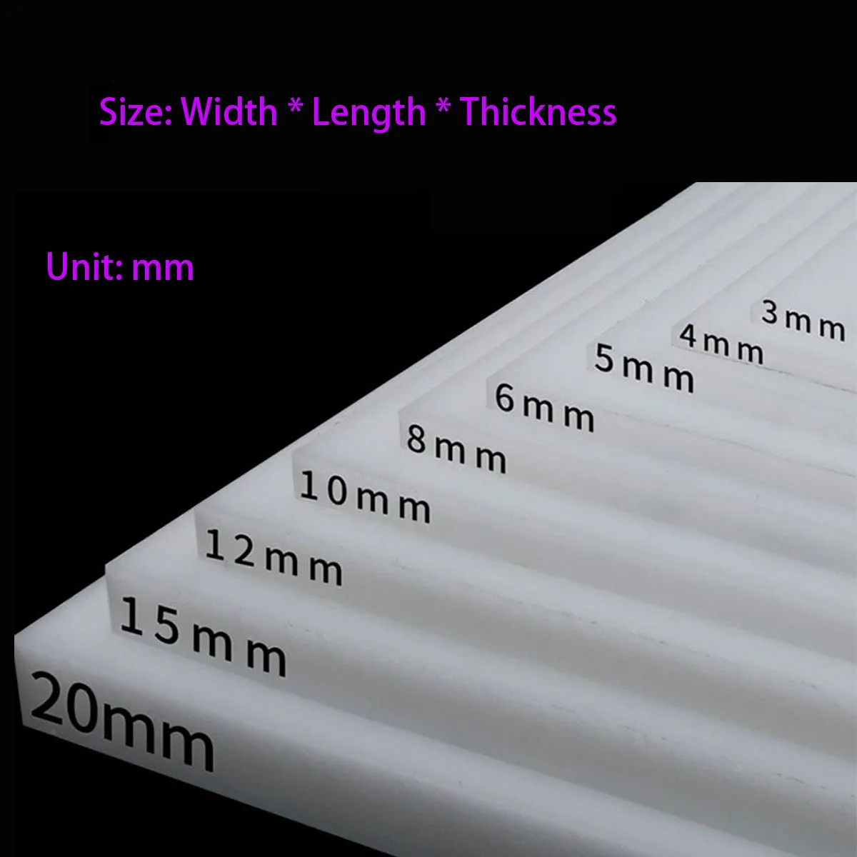 THK=1/2/3/4/5/6/8/10 HDPE Polyethylene Sheet Gasket White Wear-resistant Food Grade PE Sheet - Image 3