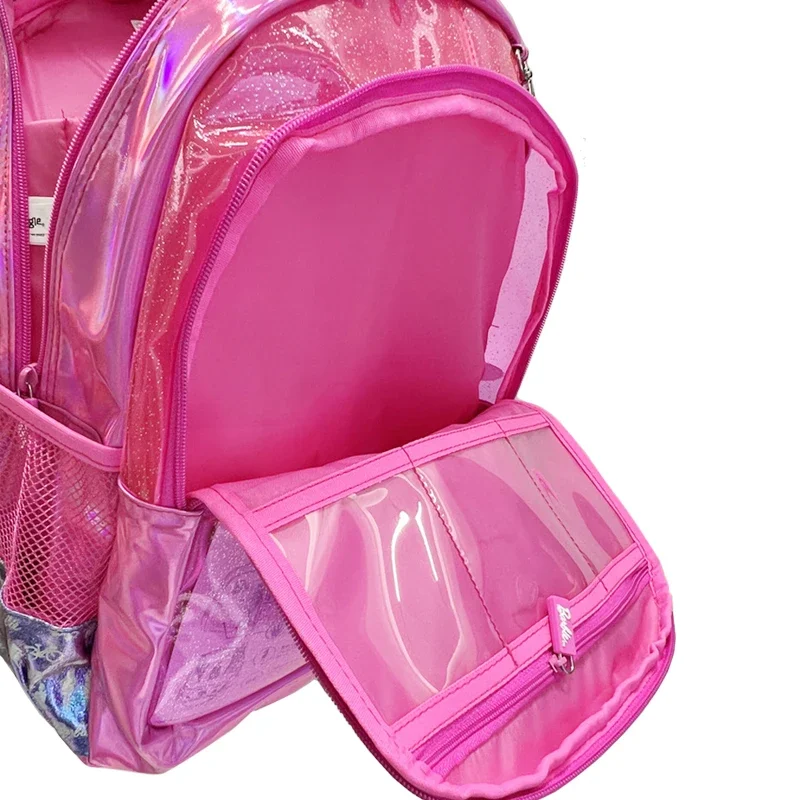 MINISO Barbie Smiggle Backpack Children Barbie Princess Wheel Schoolbag Children Knapsack 3-16 Years Old Hot-Selling Trolleys