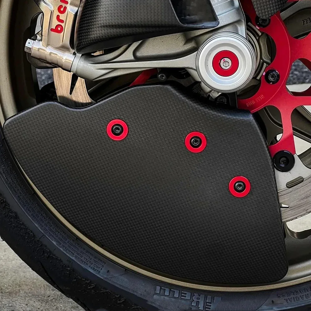 ل Ducati Panigale V2 V4 V4S V4R اكسسوارات ألياف الكربون قرص فرامل غطاء لوحة توجيه الهواء تصحيح غطاء عجلة واقية #5