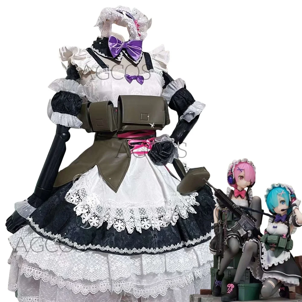 

AGCOS индивидуальный костюм Rem Army Maid, женские платья, костюмы, рождественские наряды, косплей